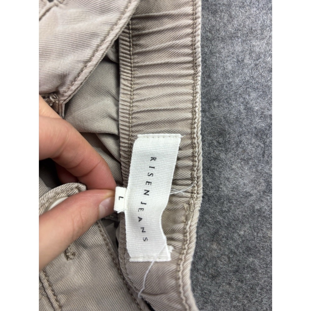 Risen Jeans Women's L High Rise Wide Leg Tencel Pocket Cargo Pants Boho Coastal - Picture 6 of 10